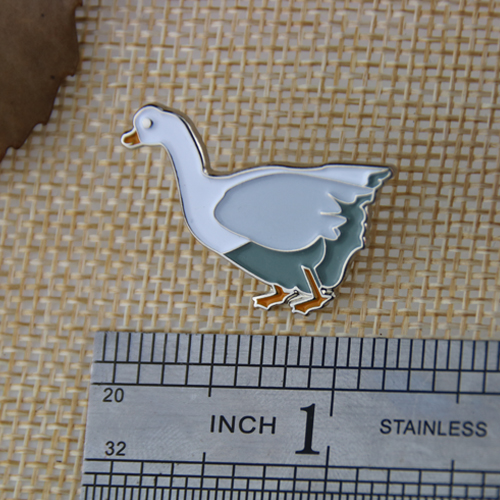 Soft enamel pins for goose
