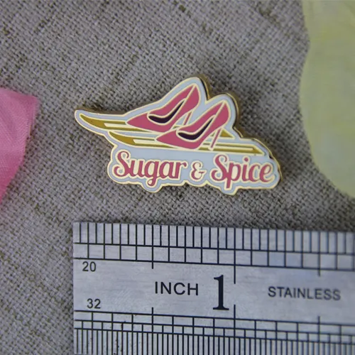 enamel pins for pink high heels