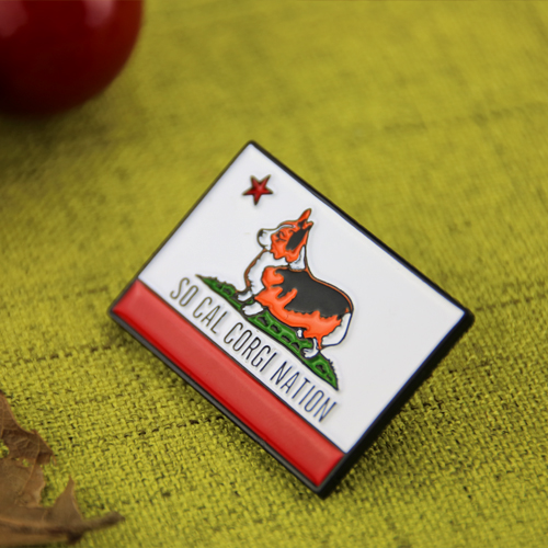 Kelly Corgi Flag lapel pins