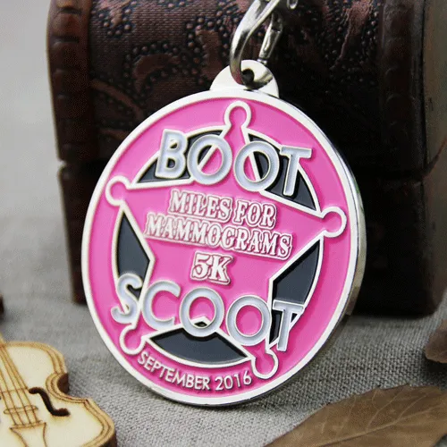 Miles for Mammograms 5k Custom Race Medals 