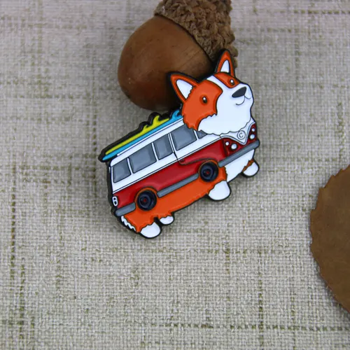 Custom Lapel Pins for Dog Bus