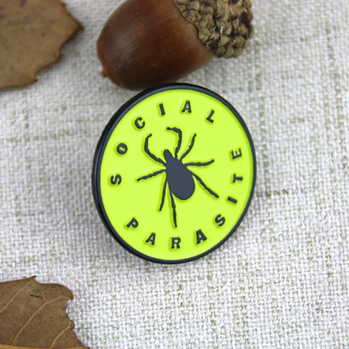 Soft Enamel Pins for Social Parasite