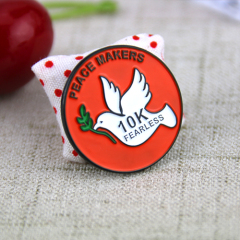 Soft Enamel Pins for Peace Dove