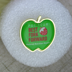 Custom Made Lapel Pins for Green Apple
