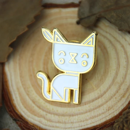 Custom Lapel Pins for White Cat