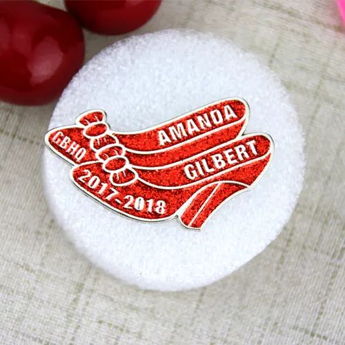 custom red high heels lapel pins