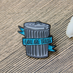 Lapel Pins for Trash Can