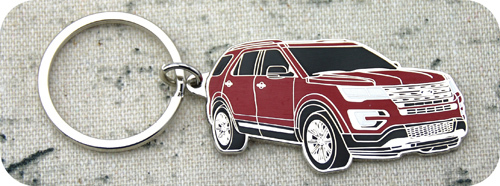 Car keychain with color 
