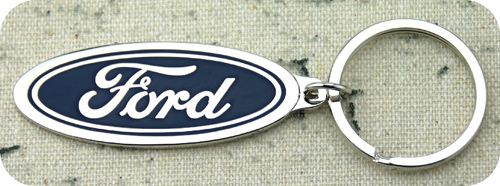 Soft Enamel Ford Keychain