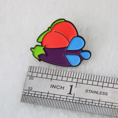 custom enamel pins for Eggplant and Peach