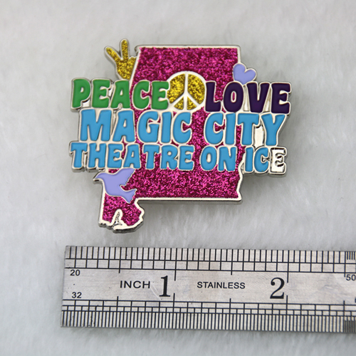 Custom Enamel Pins for Peace And Love