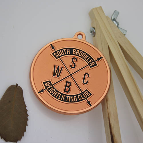 Weightlifting Club Custom Sandblast Medals