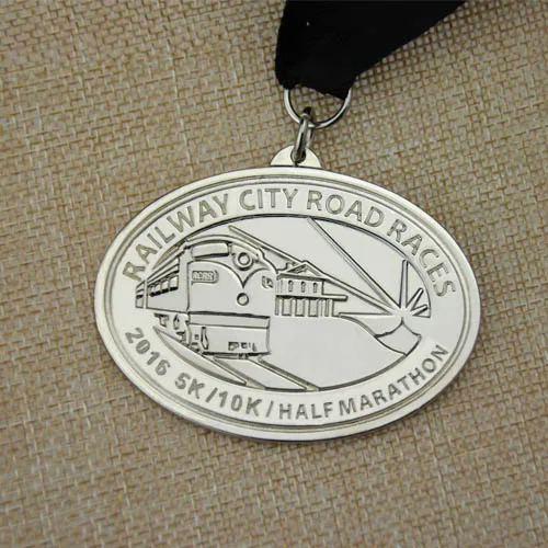 Railway City Road Race customized medals