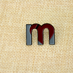the letter M Enamel Pins