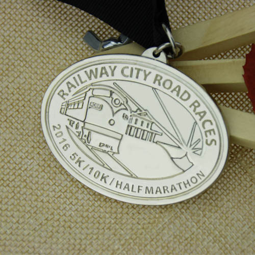 Railway City Road Race customized medals