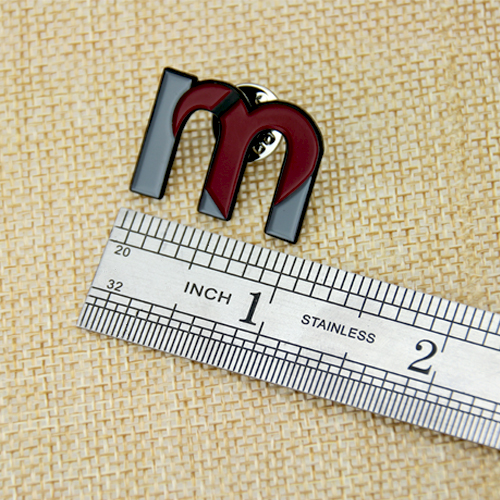 the letter M Enamel Pins