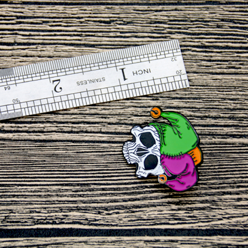 Skull Wearing a Hat Enamel Pins