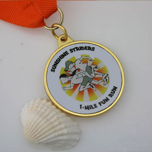 One Mile Fun Run Custom Gold Medals