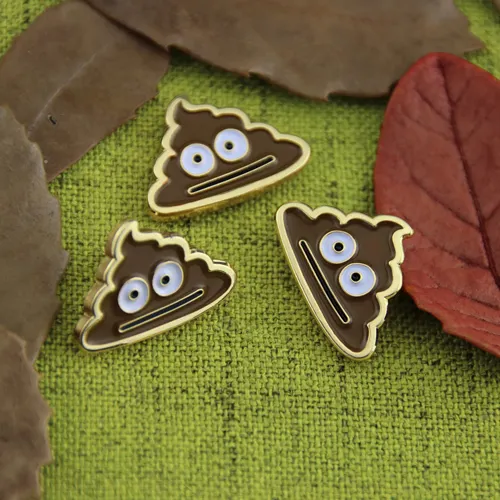 Poop Emoji Lapel Pins