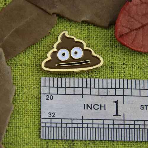 Poop Emoji Lapel Pins