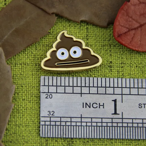 Poop Emoji Lapel Pins