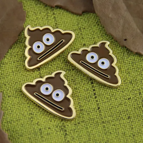 Poop Emoji Lapel Pins