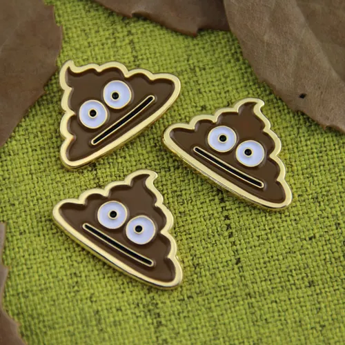 Poop Emoji Lapel Pins
