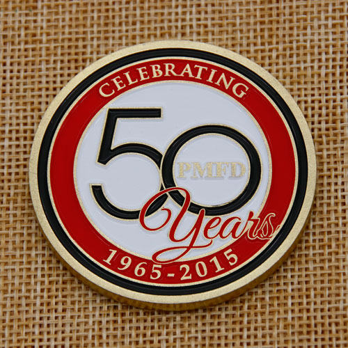 PMFD 50 Years Custom Coins