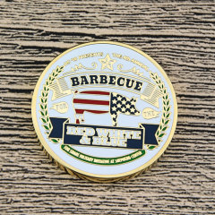 Red, White and Blue BBQ Custom Coins