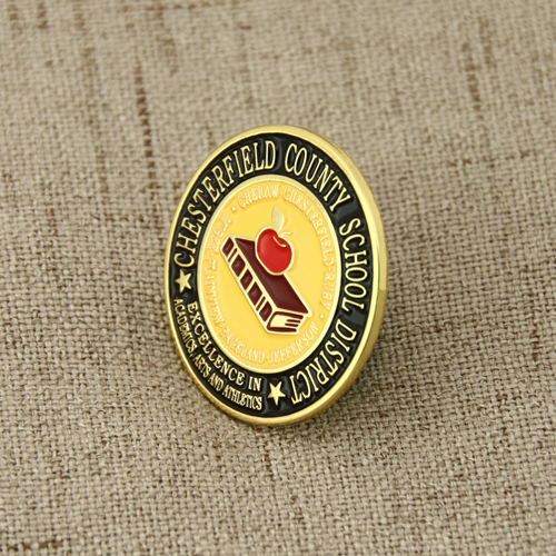  Apple And Book Custom Pin