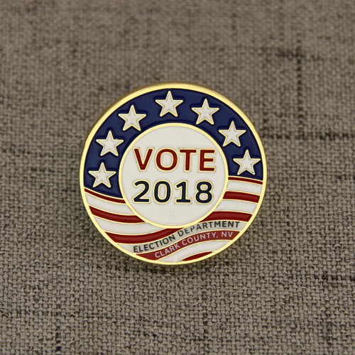 Vote 2018 Flag Lapel Pins