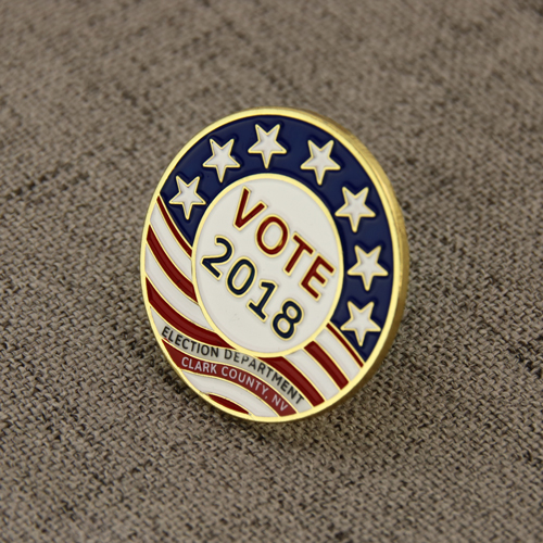 Vote 2018 Flag Lapel Pins