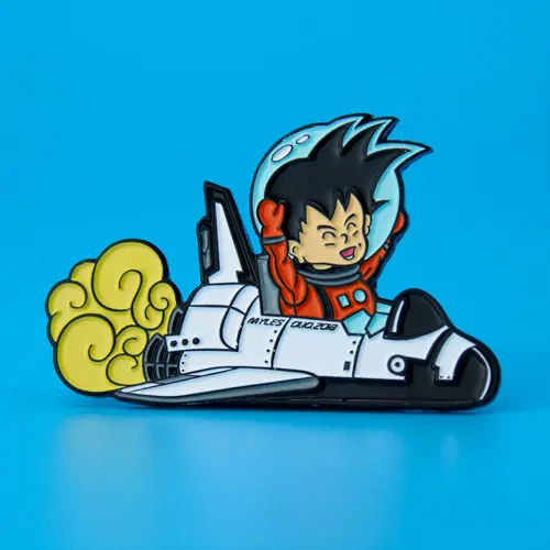 Myles Space Rocket Ship Lapel Pins