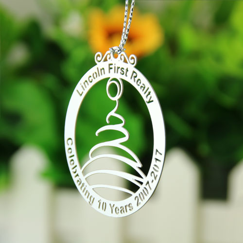 Lincoln First Realty Etched Ornaments