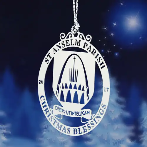 Christmas Blessings Etched Ornament