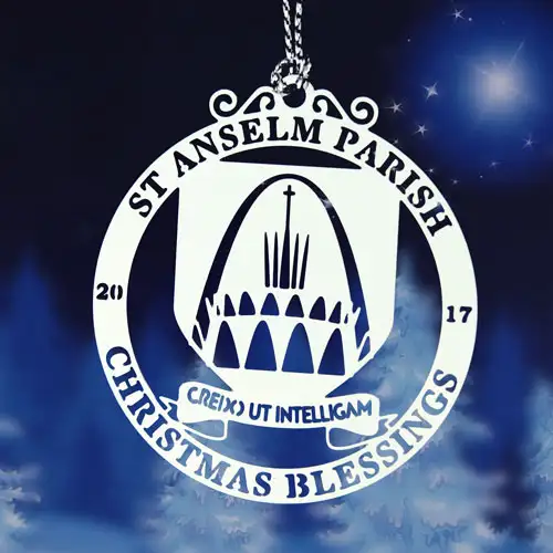 Christmas Blessings Etched Ornament