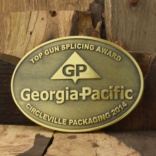 Georgia Pacific Brass Belt Buckles
