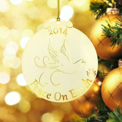 Peace Custom Etched Ornaments