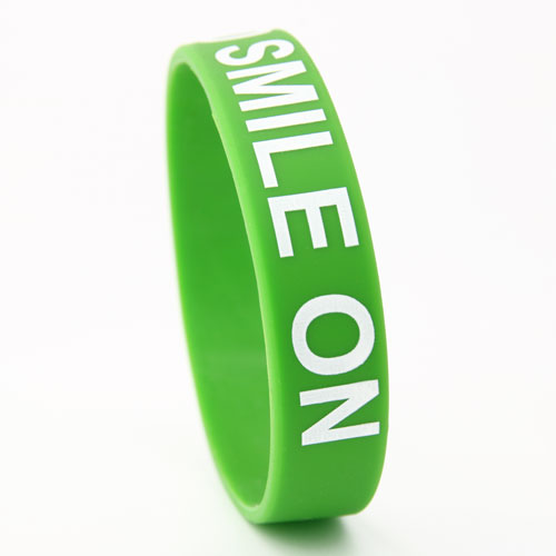 Keep Calm And Smile Custom Wristbands