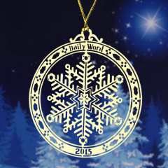  Daily Word Custom Etched Ornaments