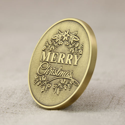 Merry Christmas Challenge Coins