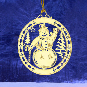 Snowman Etched Ornaments