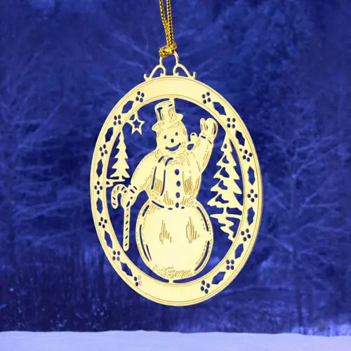 Snowman Etched Ornaments Snowman Etched Ornaments