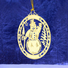 Snowman Etched Ornaments