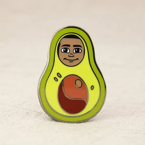Face Avocado Lapel Pins