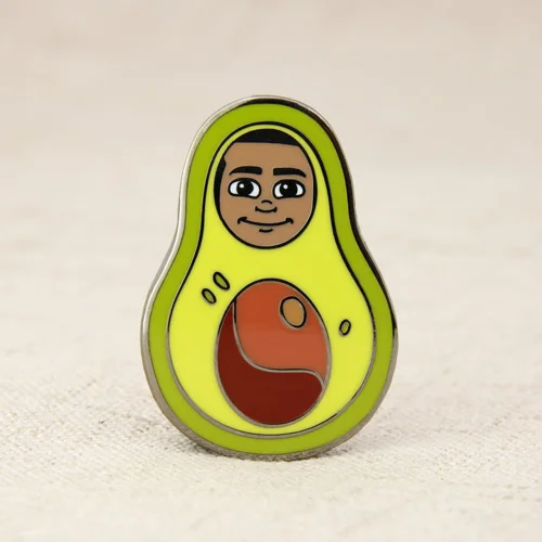 Face Avocado Lapel Pins