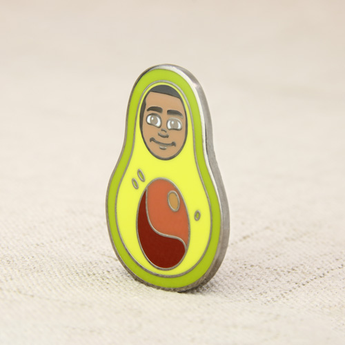 Face Avocado Lapel Pins