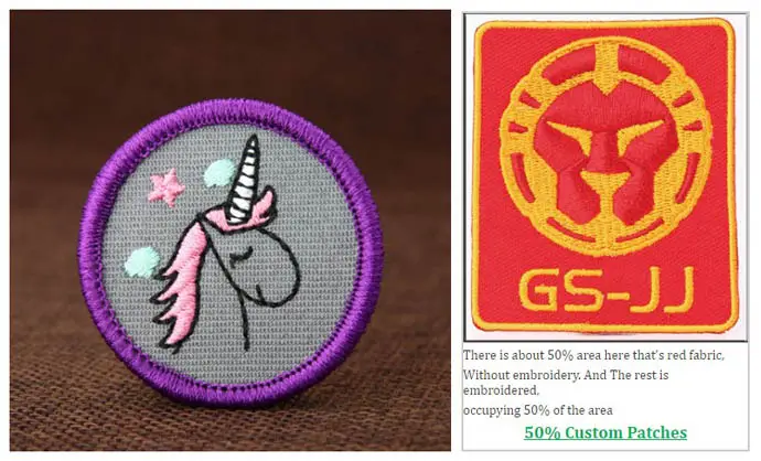 50% custom patches 50% custom patches