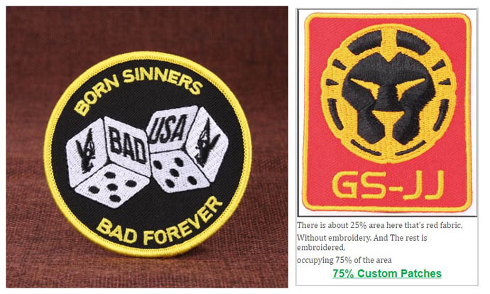 75% custom patches