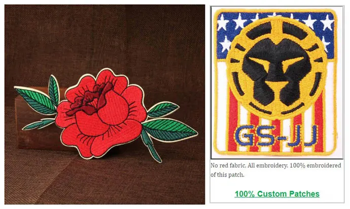 100% custom patches